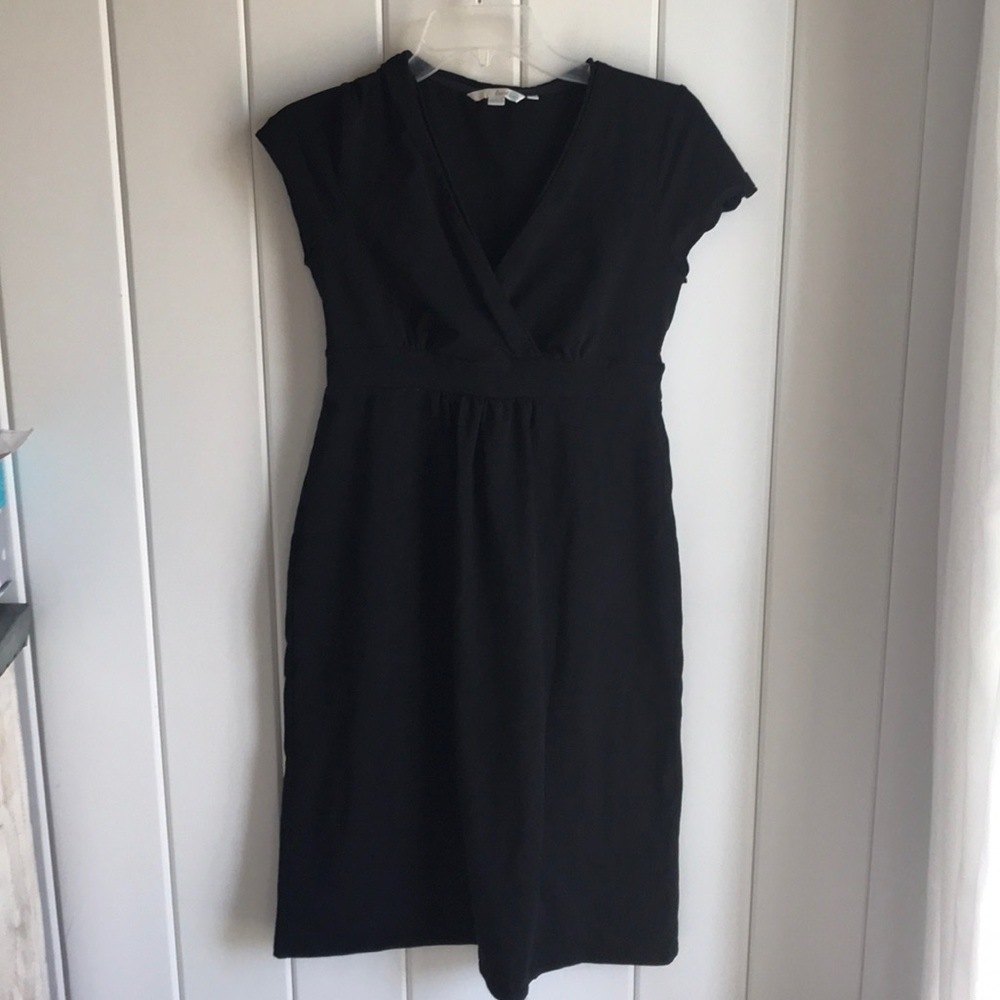 NWOT Boden Black cross bodice empire waist dress